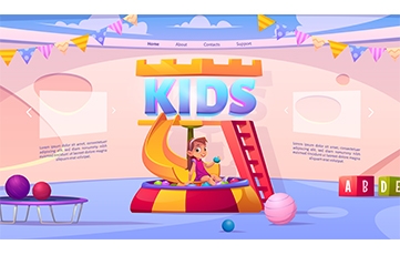 kids-playroom-cartoon-landing-page