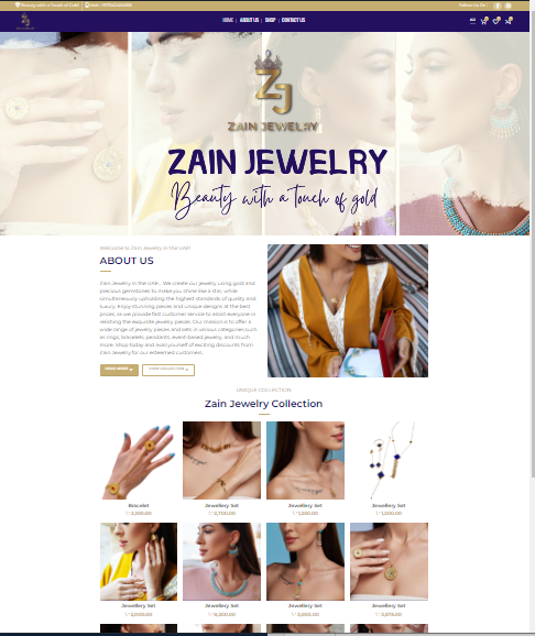 Zain jewelry website