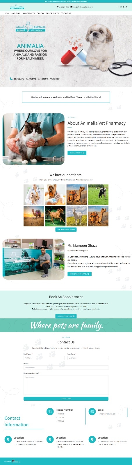 Animalia Vet Website