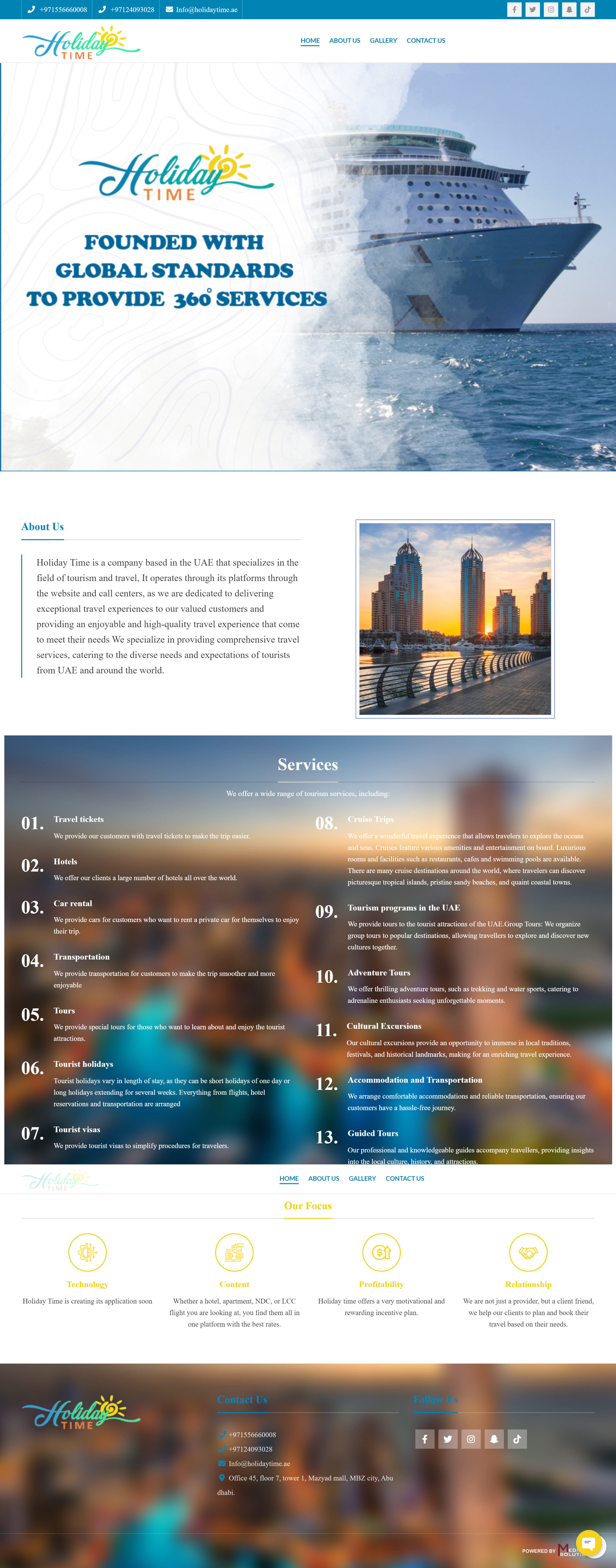 Holiday Time Website