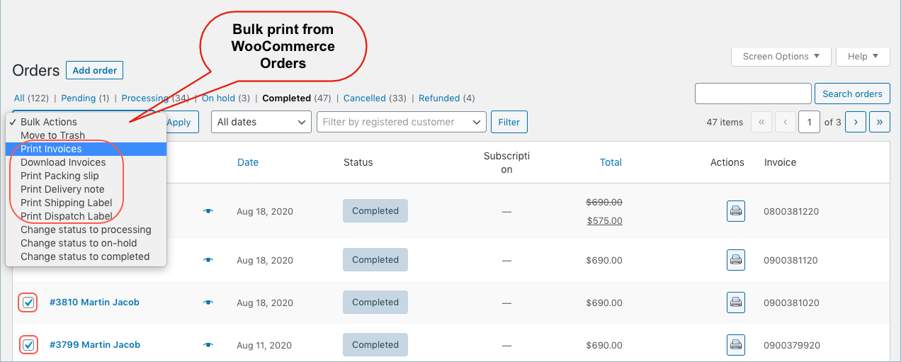 WooCommerce PDF Invoices, Packing Slips, Delivery Notes and Shipping Labels Plugin
