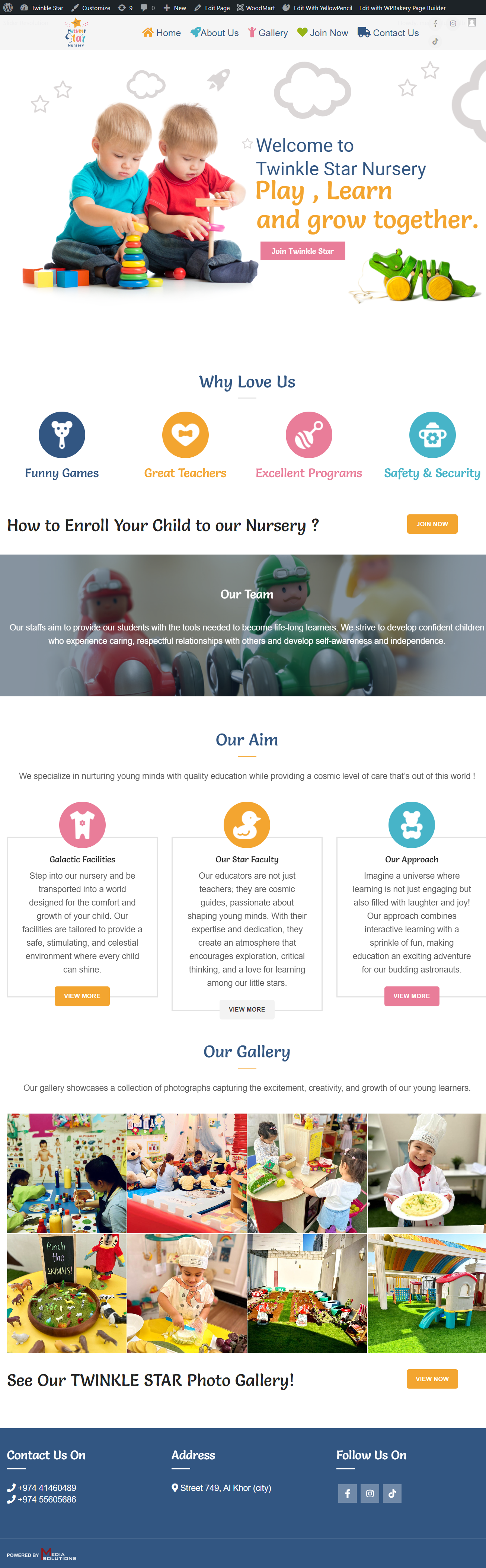 Twinkle Star Nursery Website