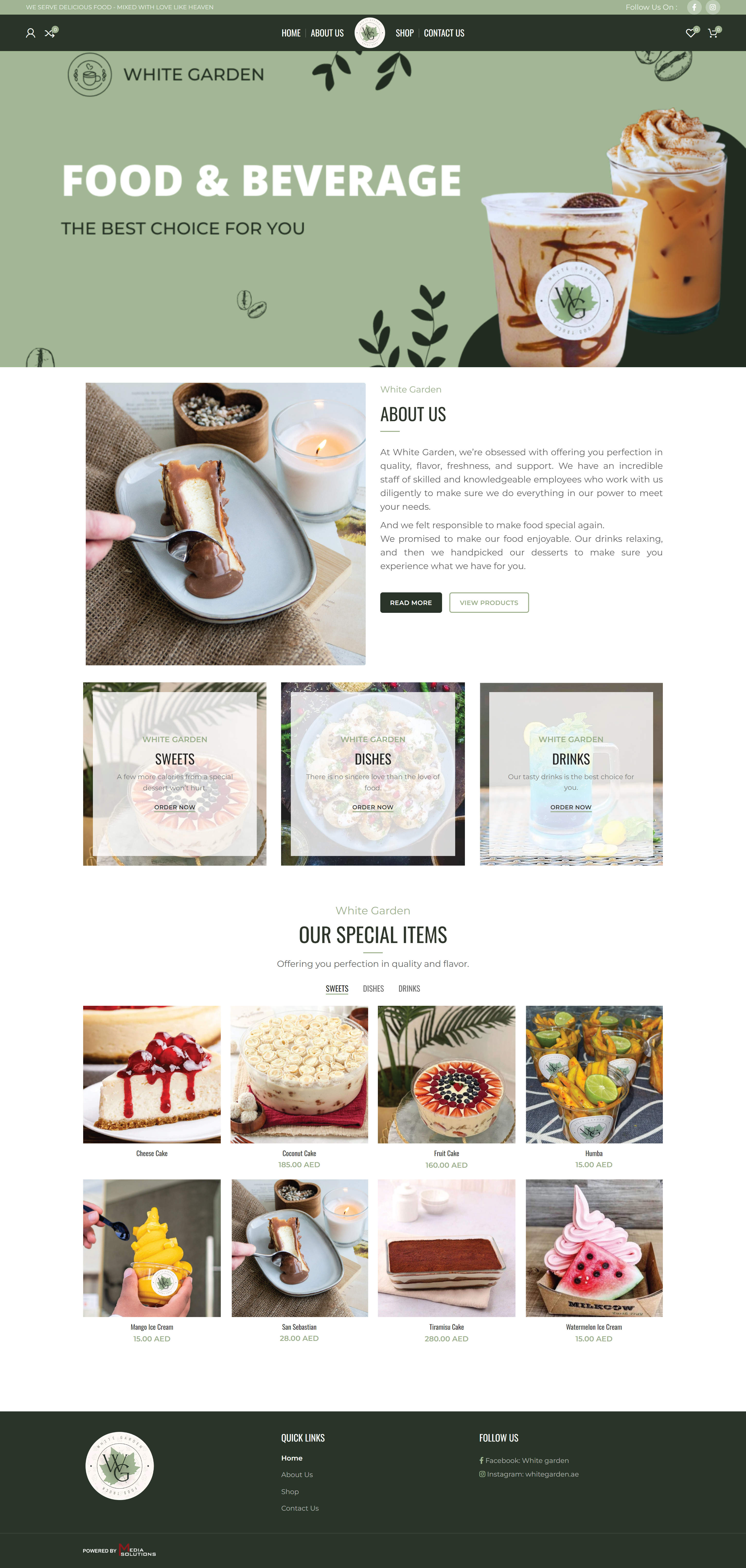 White garden Website